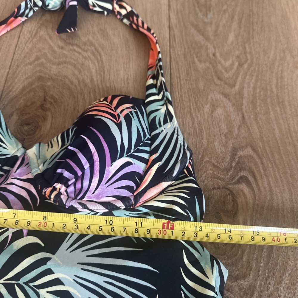 Leilani Palm Breeze Maui Tankini Swim Top Tropical Full Support Underwire Size 8 - Picture 6 of 7
